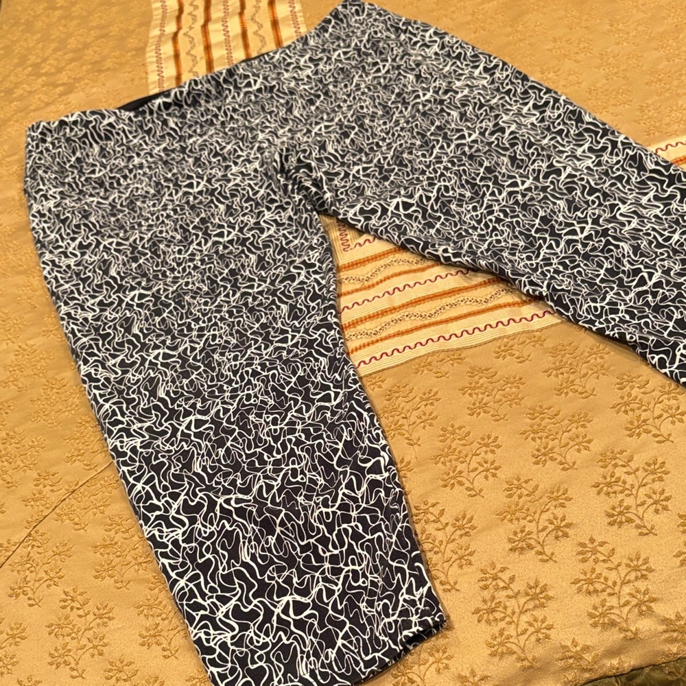 Love the Fit Chic Black and White Leggings, Tummy Control, Cotton Blend, 1X
